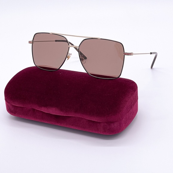 NEW GUCCI MEN BROWN SUNGLASSES - Picture 1 of 7